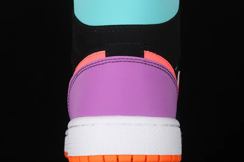 All categories Air Jordan Jordan series basketball shoes Air Jordan 1 Mid Air Jordan 1 Mid AJ1 Joe 1 Candy Yuanyang 3M reflective color matching basketball shoes 554724-083